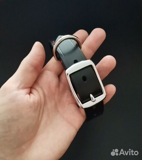 Кожаный ошейник для собак, ширина 2 см / 2.5 см