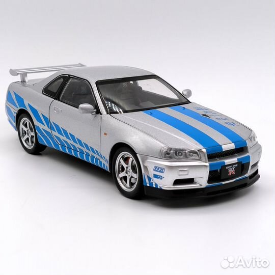 Машина металлическая Nissan Skyline GTR 34 (1:24)