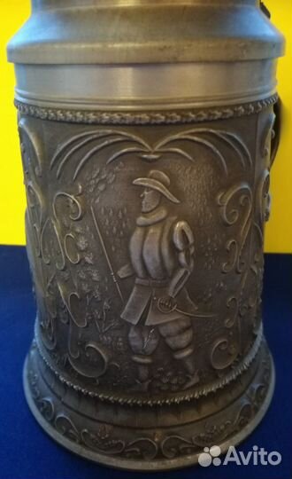 Кружка для пива оловянная 