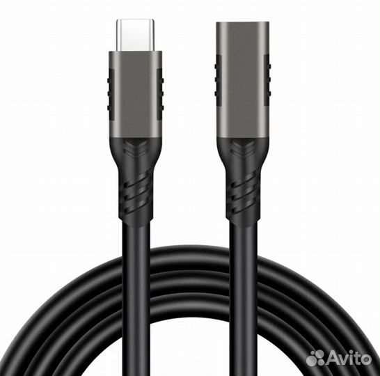 Кабель tubon Удлинитель Type-C 100w UU02 0.5м