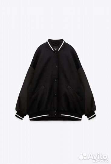 Шерстяной бомбер zara