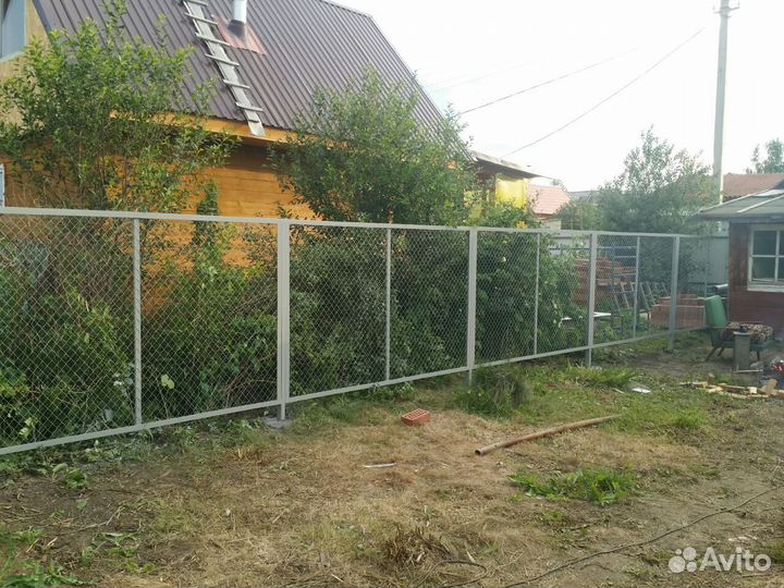 Забор сетка рабица