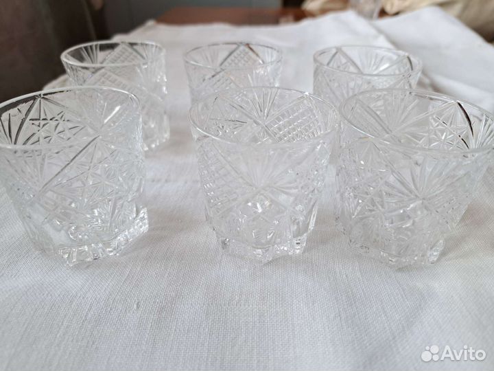 Хрустальные стопки 3 вида