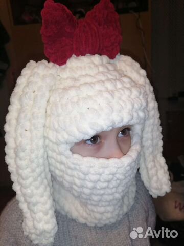 Балаклава вязаная с ушками