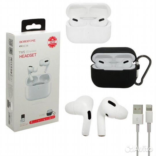 BT Гарнитура borofone BE-38 White TWS
