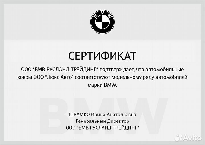 3D Коврики BMW 5 серии Экокожа Салон Багажник