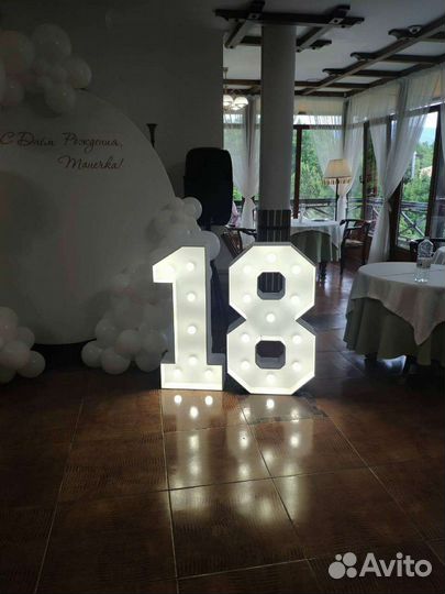 Световые цифры 18