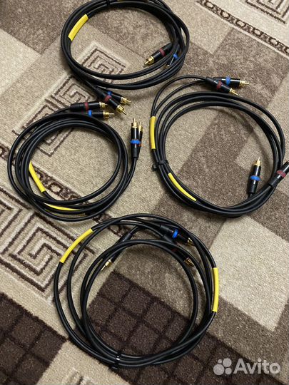 Провод 2 rca / 2 rca. Тюльпан - тюльпан