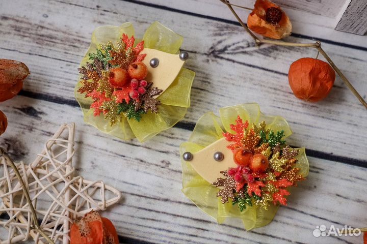 Резиночки-ежики ручной работы