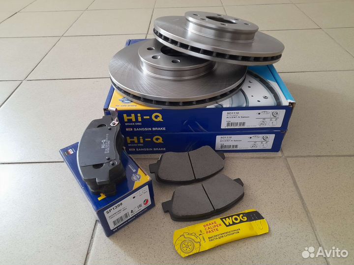 Комплект тормозных дисков и колодок Solaris - Rio