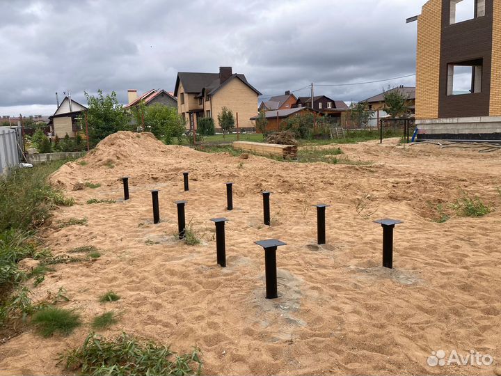 Винтовые сваи/монтаж винтовых свай