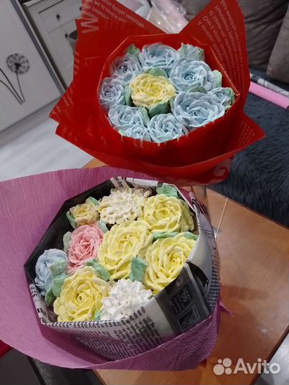 Изготовление зефирных букетов