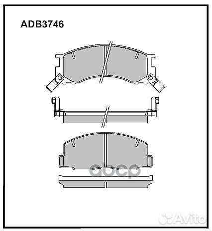 ADB 3746 колодки дисковые передние Toyota Prev