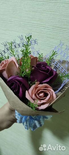 Розы из мыла, букет из мыла, букет из мыльных роз