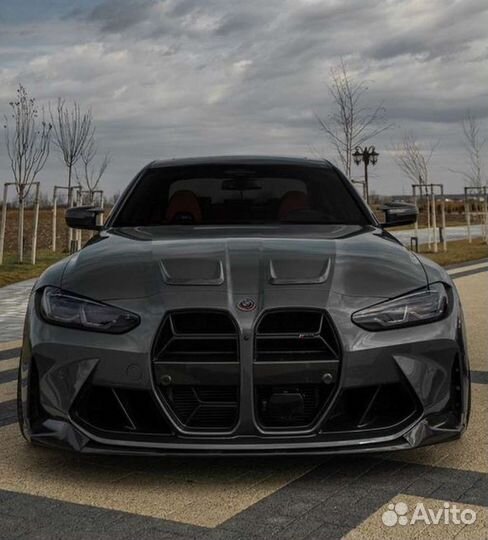 Сплиттер переднего бампера bmw 3, 4 g80, g82