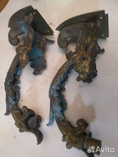 Подсвечник латунь бронза настенный