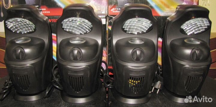 Светомузыка YR126 4шт LED Сканер RGB Pro Mic Strob