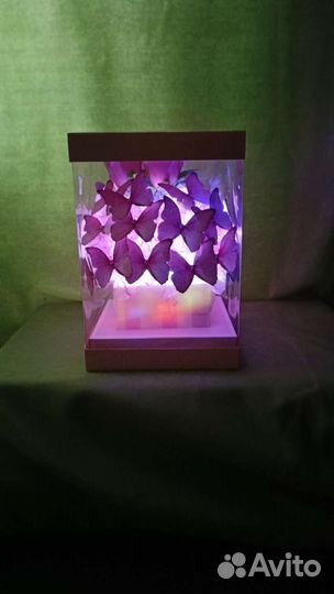 Букет из бабочек в коробке