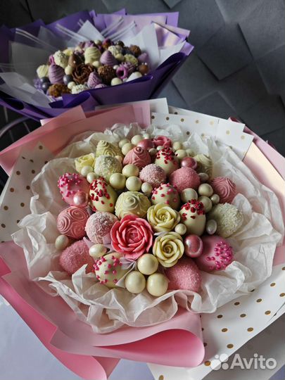 Клубника в шоколаде букет, съедобные букеты