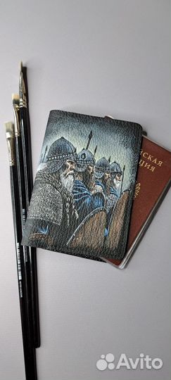 Обложка на паспорт с ручной росписью
