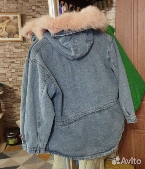 Джинсовая утеплённая куртка