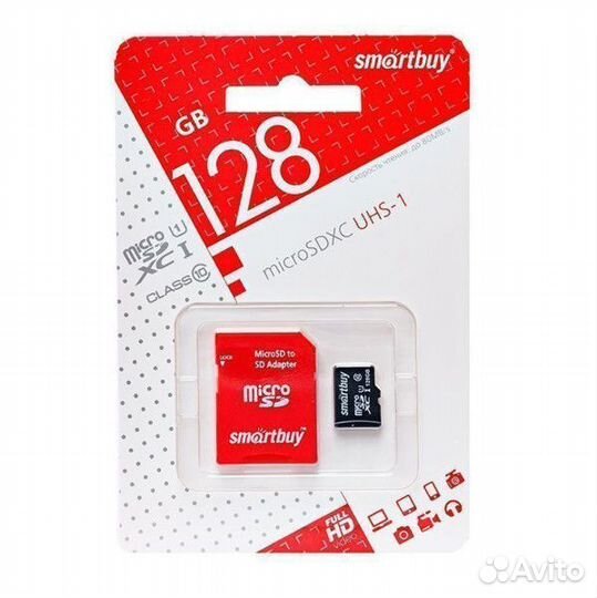 Карта памяти SmartBuy microsdxc 128Gb UHS-I Cl10