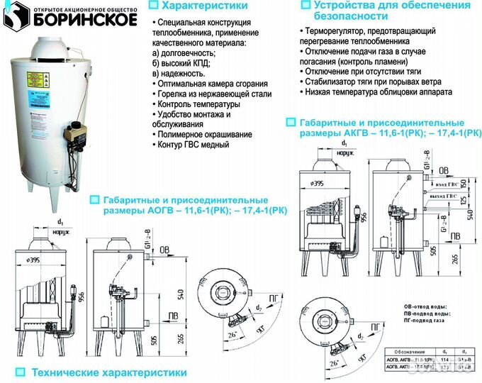 Газовый котел Боринское акгв 17,4