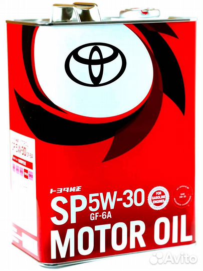 Toyota Motor Oil 5W-30 4л синтетика SP