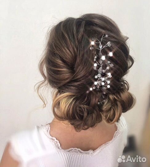 Шпилька Веточка свадебное украшение невесты