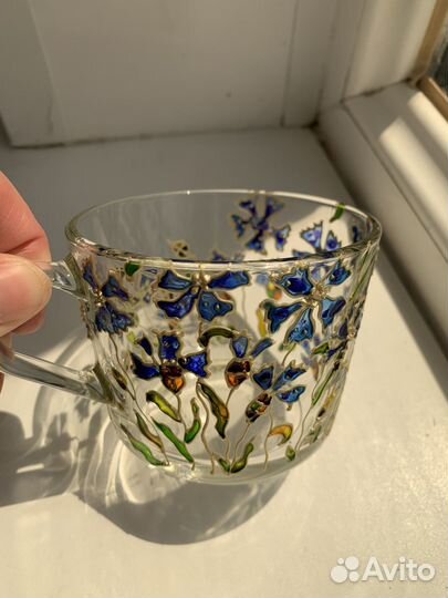 Кружка с витражной росписью