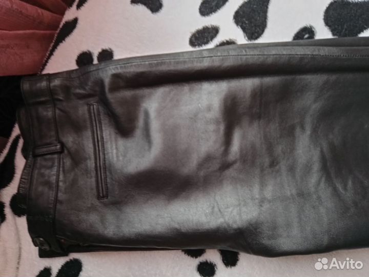 Кожаные брюки женские