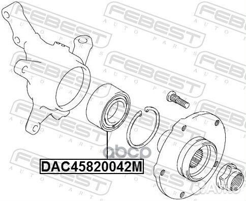Подшипник ступичный передний 45X82X42 DAC458200