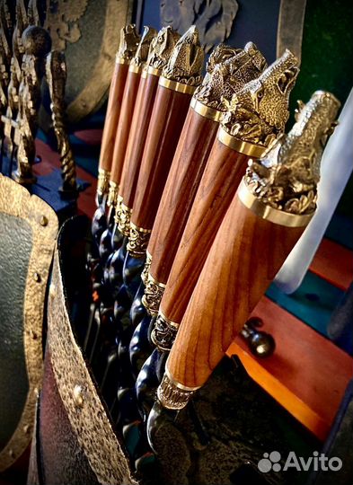 Шампура подарочные с головами животных