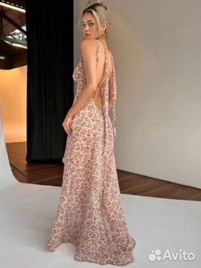 Новое платье макси полупрозрачное