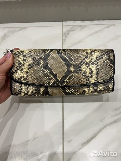 Сумка клатч натуральная кожа б/у