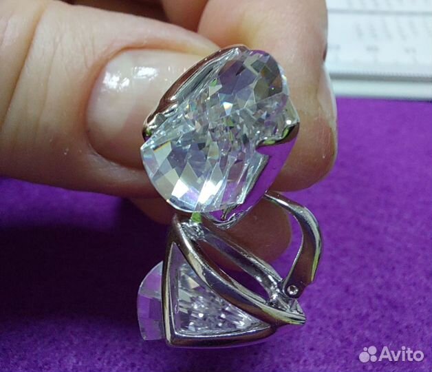 Серьги и кольца из серебра