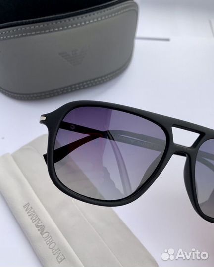 Очки мужские emporio armani авиаторы черные