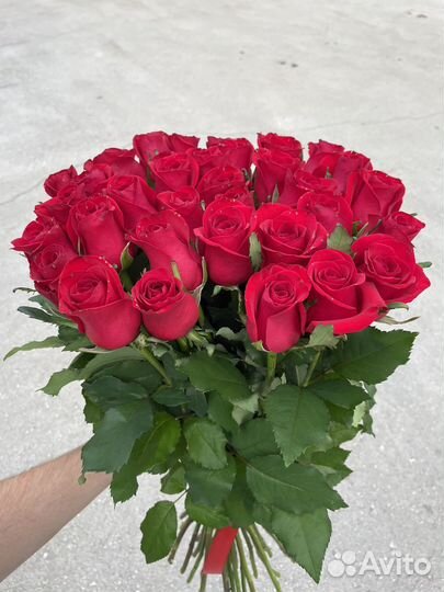 Букет 35 роз 70см шок цена с доставкой