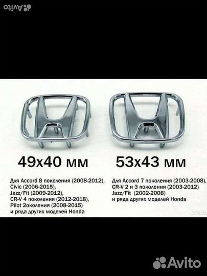 Эмблема шильдик значок на руль Honda