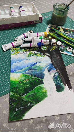 Картина акрилом 