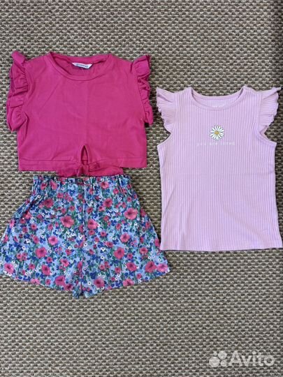 Пакет летних вещей на девочку 110-116-122