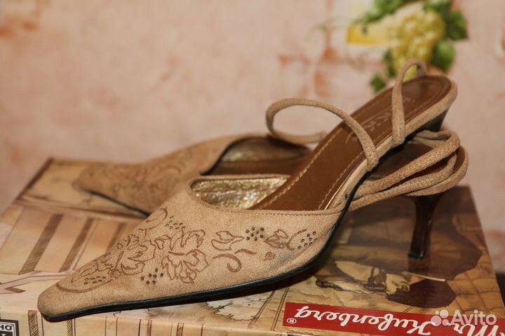 Туфли lekka. Италия. Светло-коричневые. Б/у