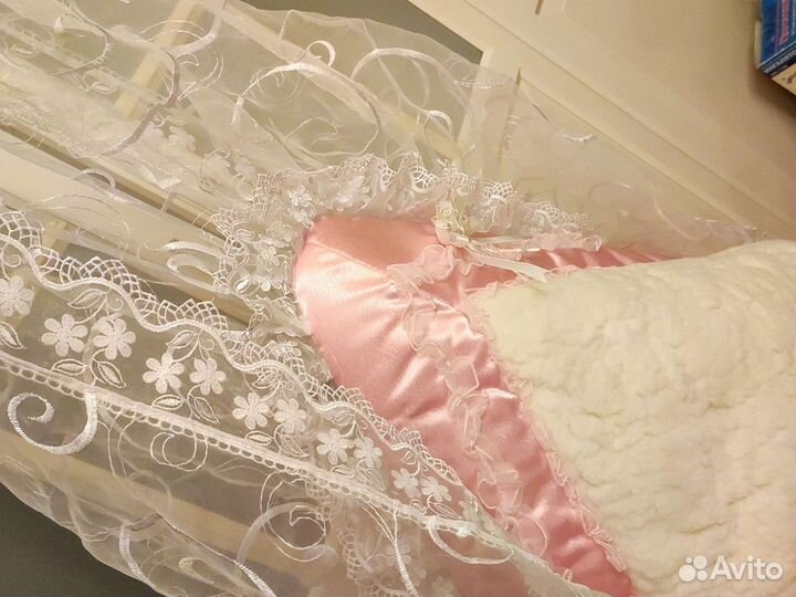 Конверт на выписку для девочки утепленный