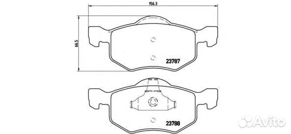 Колодки тормозные дисковые перед P24056 Brembo