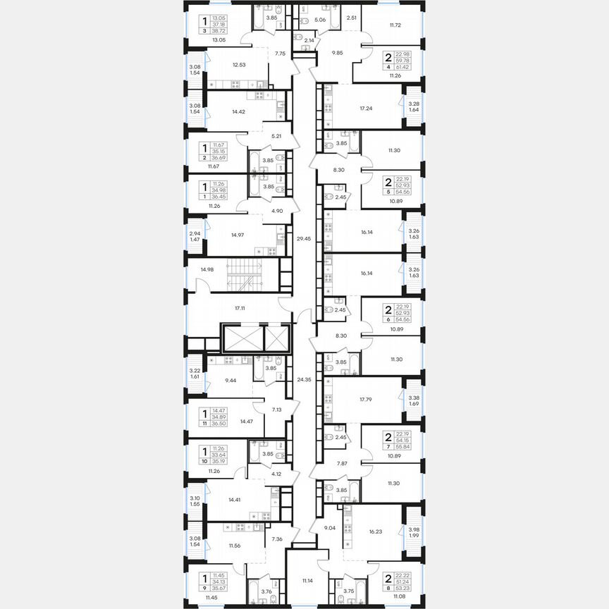1-к. квартира, 36,7 м², 2/15 эт.