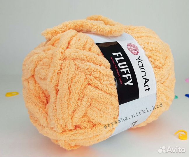 Yarnart fluffy плюшевая Пряжа нитки вязание