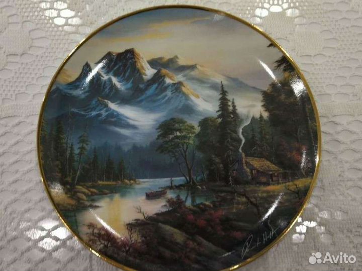 Тарелка декоративная Уединение в горах