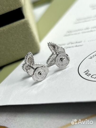 Серьги пуссеты Van Cleef Butterfly sweet