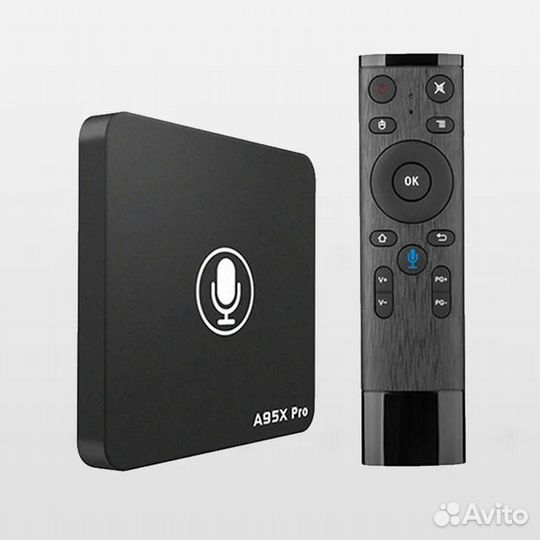 Смарт тв приставка A95X PRO С пультом С микрофоном