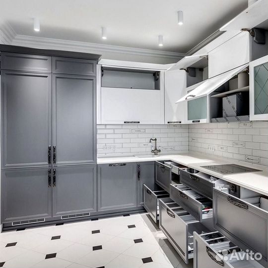 Скандинавский кухонный гарнитур на заказ